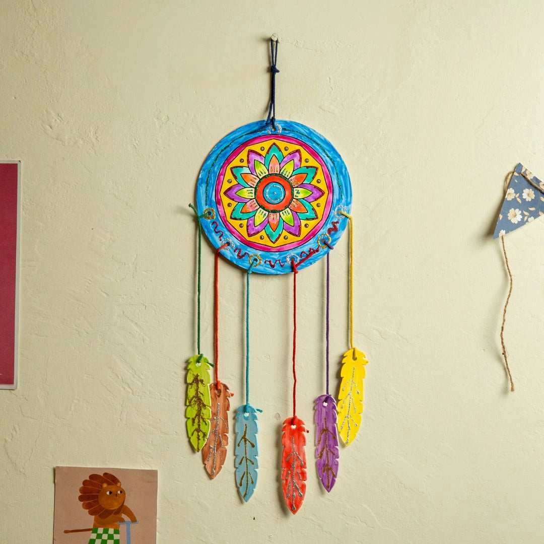 NESTA TOYS -DIY Dream Catcher Mandala Art Kit for kids with creative coloring and crafting activity