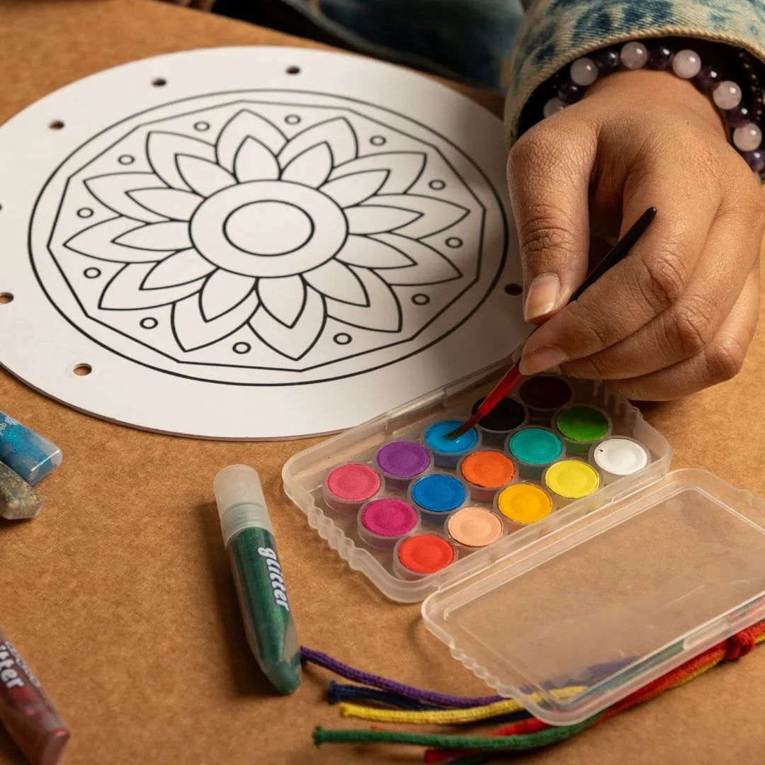 NESTA TOYS -Mandala art kit made from recycled paper for eco-friendly kids crafting