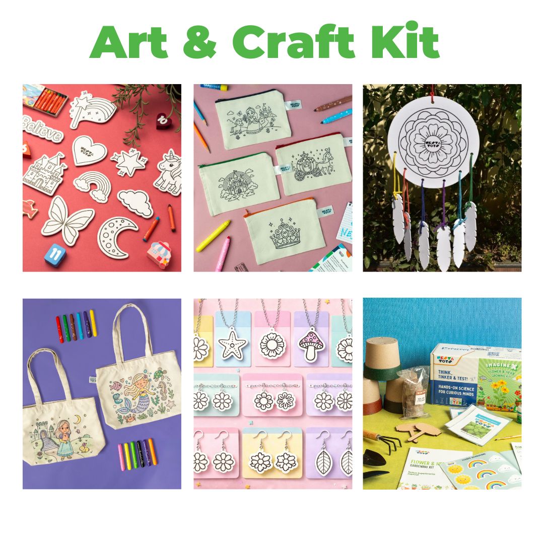 Creative Explorer Monthly DIY Art & Craft Kit for Kids (6 Kits | 6 Months) - NESTA TOYS