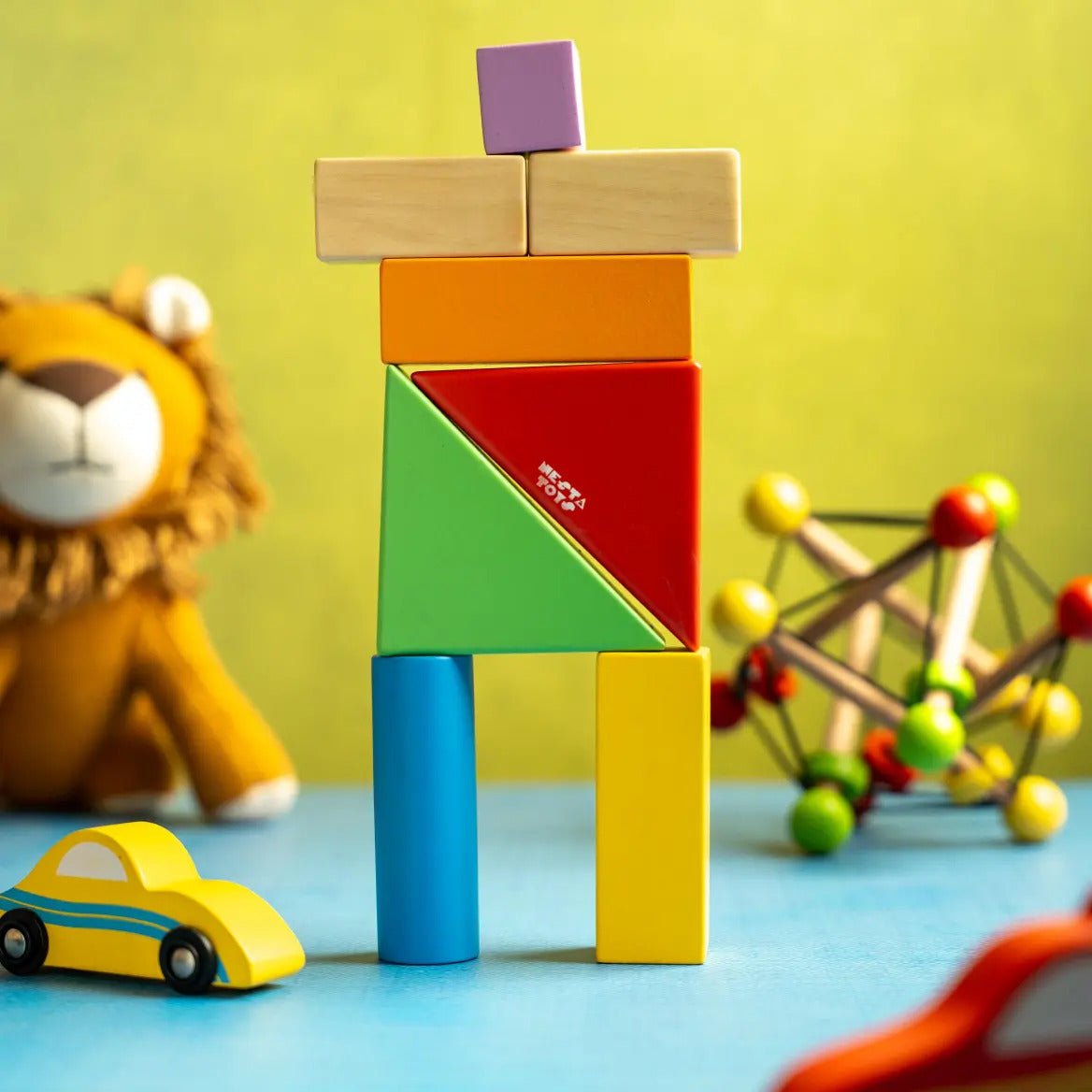 Wooden Building Blocks Toy Set for Babies ( 9 pcs ) - NESTA TOYS