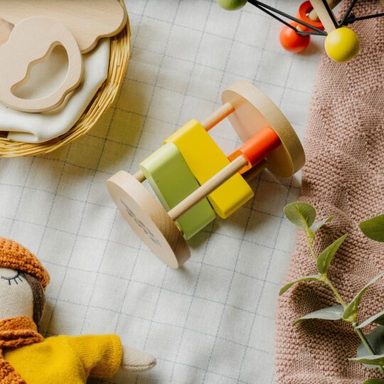 NESTA TOYS Clacker Toy | Wooden Rattle for Babies