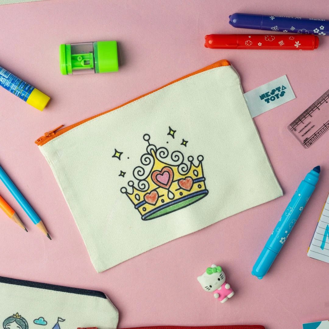 Pouch Craft Color Nesta Toys | DIY Coloring Cotton Pouch – Princess Theme | Art & Craft ...