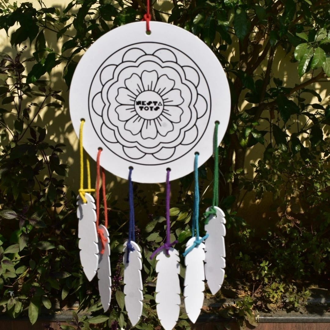 NESTA TOYS – DIY Dream Catcher Art & Craft Kit for Kids,Hands-on mandala art activity with DIY dream catcher kit for children