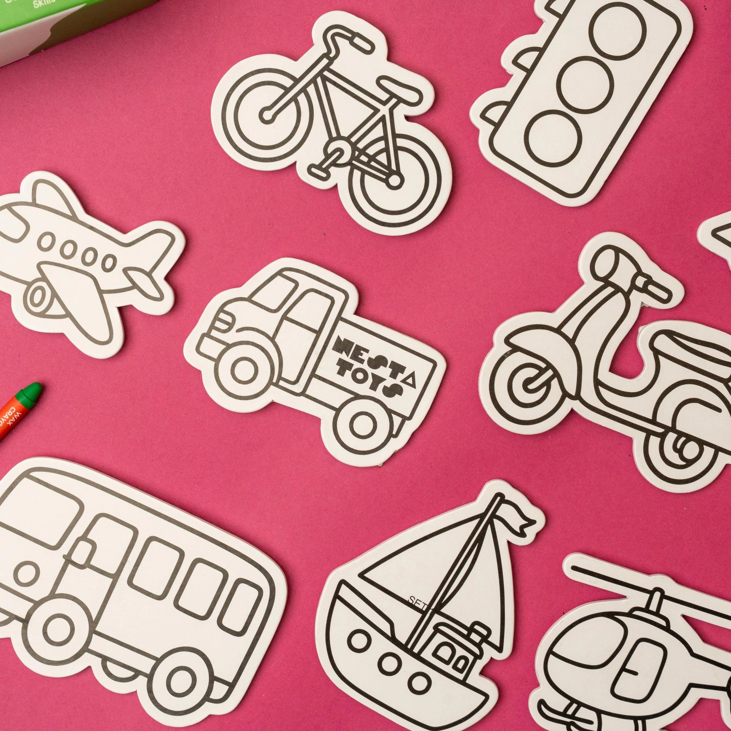 NESTA TOYS DIY Vehicles magnets made from recycled paper with strong magnets