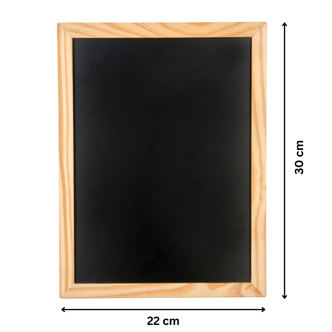 NESTA TOYS double sided blackboard slate for kids, wooden pre-writing and drawing learning toy