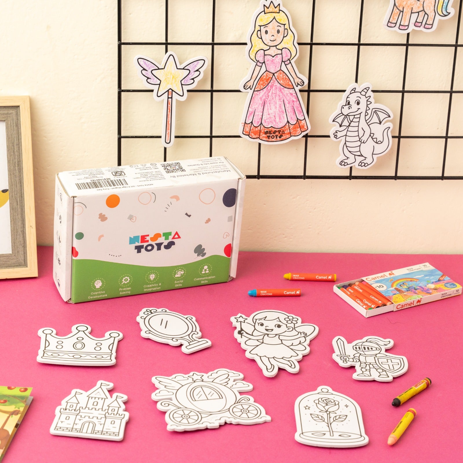 NESTA TOYS Set of 10 DIY Fairy Tale magnets for creative play