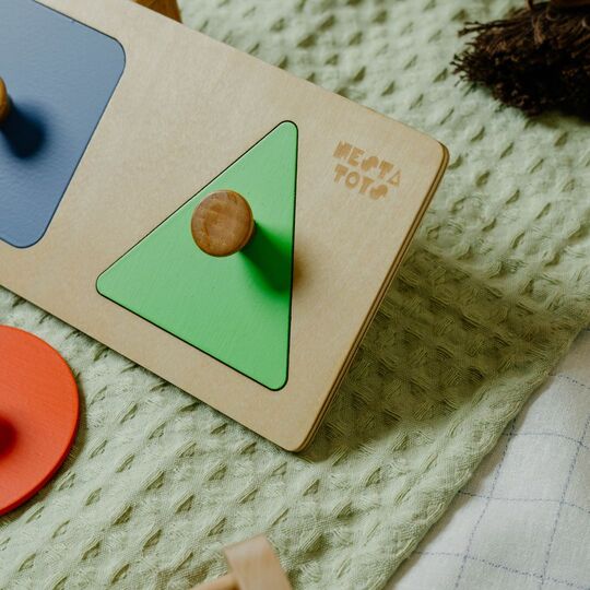 Montessori Wooden Shapes Knob Puzzle - NESTA TOYS
