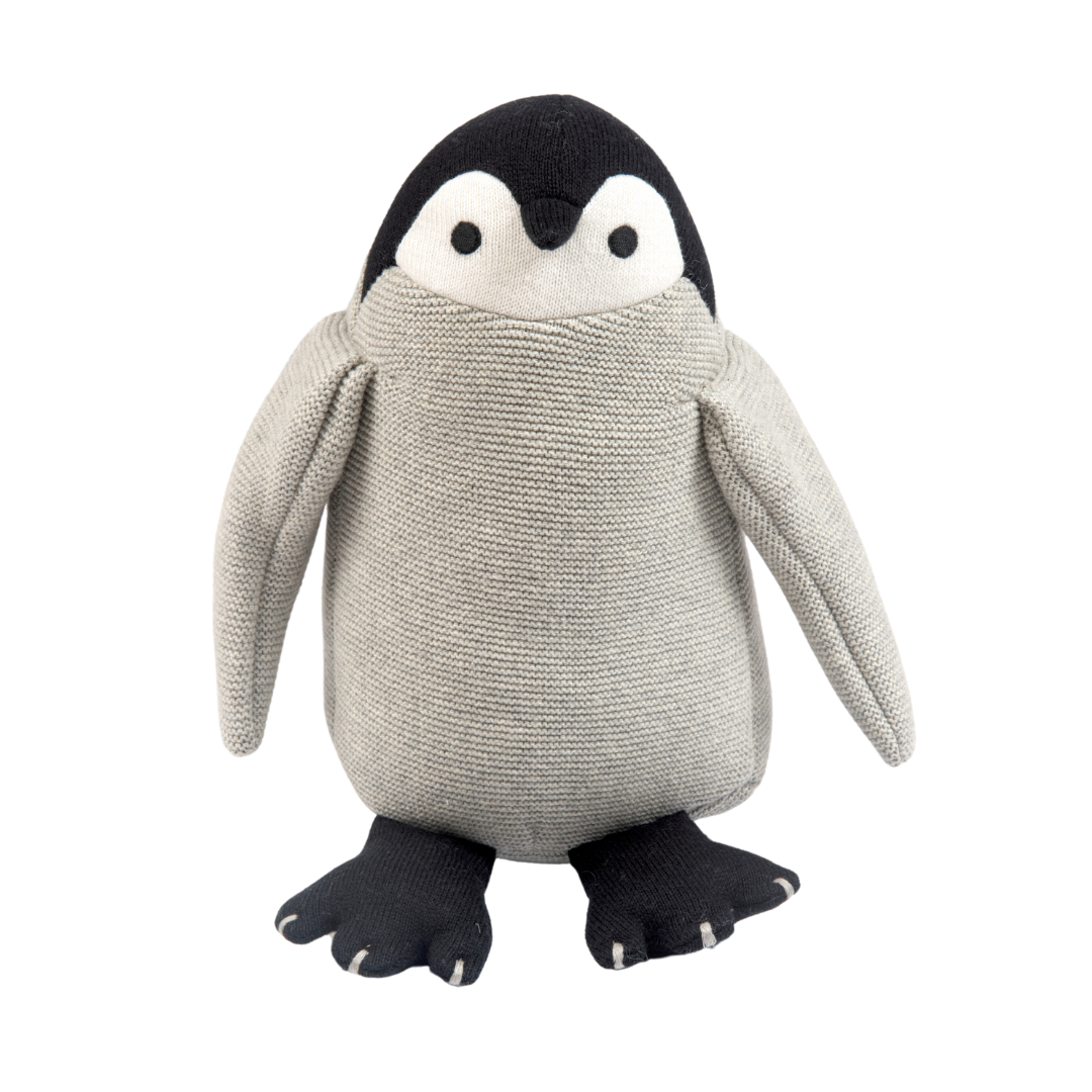 NESTA TOYS – Peppy the Penguin | Knitted Cotton NESTA TOYS – Animal Plush Toy for Kids - nestatoys