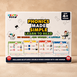NESTA TOYS Phonics Flashcards, phonics books for kids, english card game,