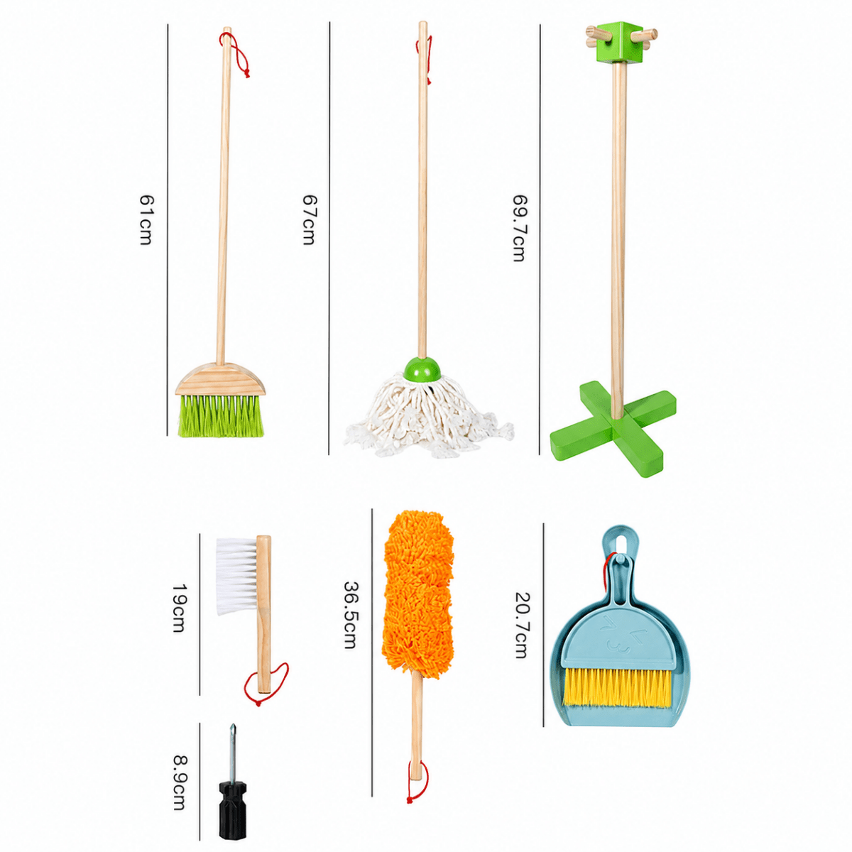 Wooden Cleaning Set Toy (7 Pcs) - NESTA TOYS
