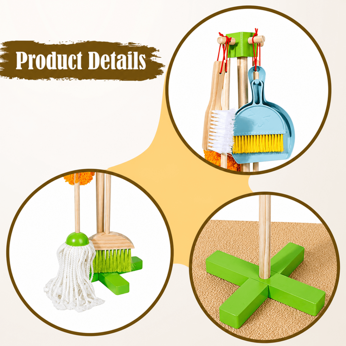 Wooden Cleaning Set Toy (7 Pcs) - NESTA TOYS