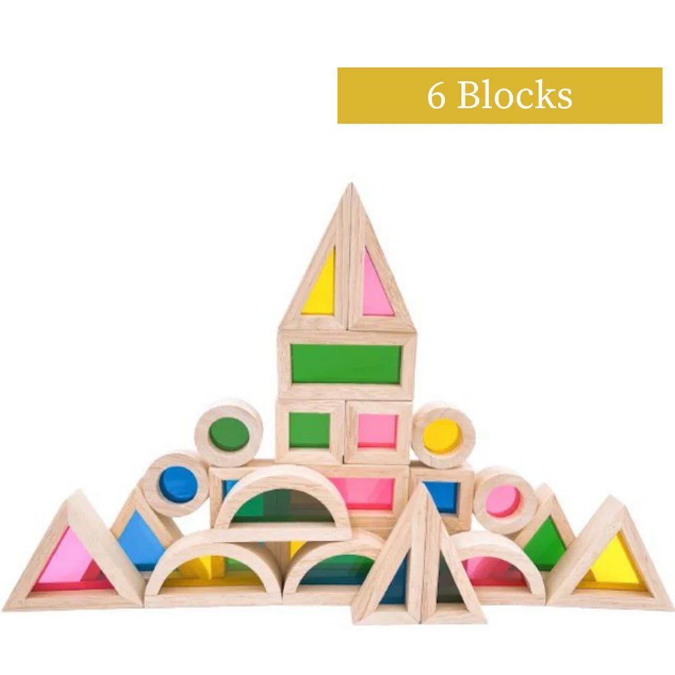 Sensory Toys for Kids - Sensory Bin Tools, Egg Shaker, Rainbow Blocks - NESTA TOYS