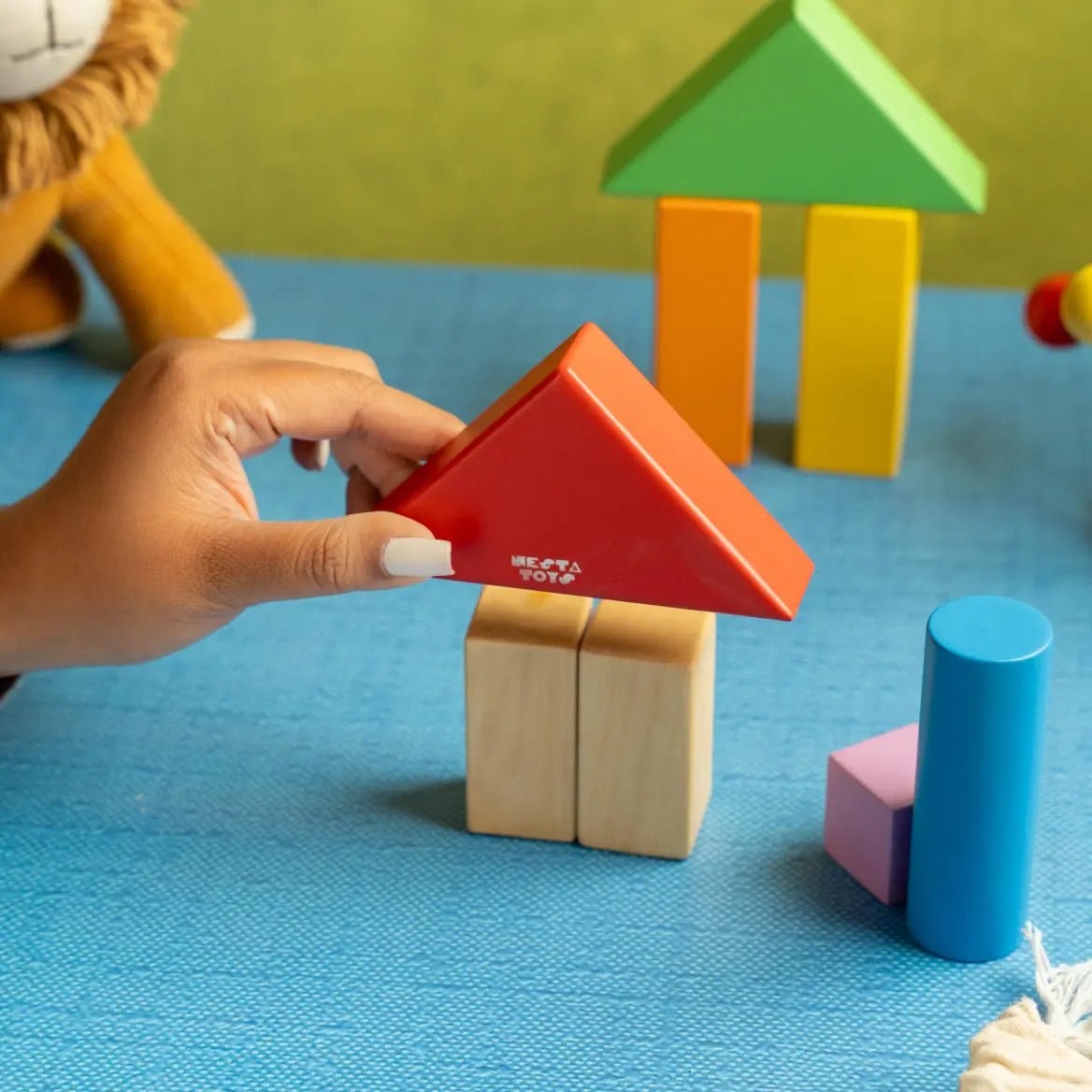 Wooden Building Blocks Toy Set for Babies ( 9 pcs ) - NESTA TOYS
