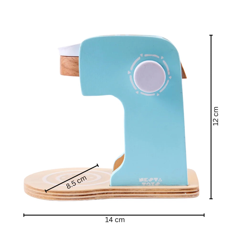 NESTA TOYS - Wooden Coffee Machine Toy (Blue)