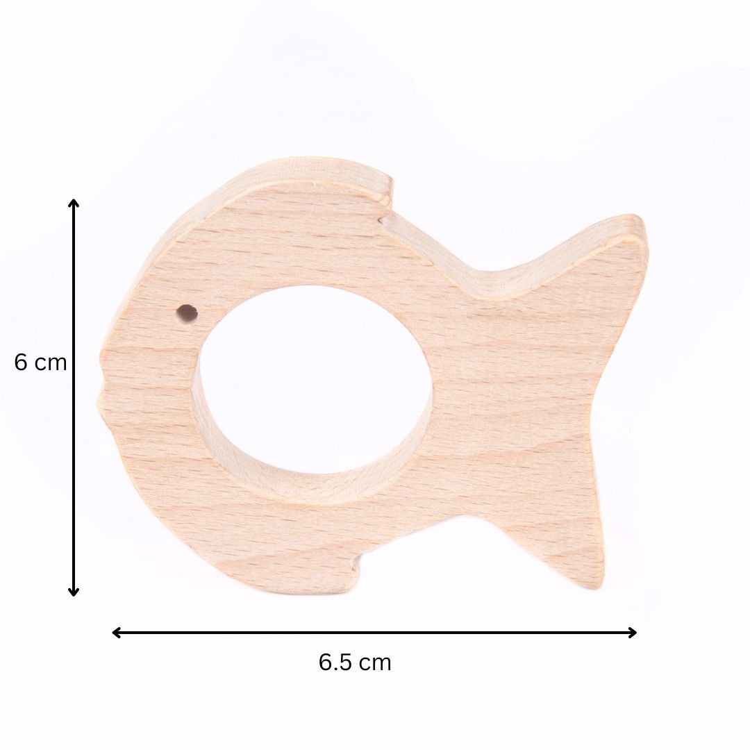 Wooden Dinosaur Blocks, Egg Shaker Rattle & Teether (6+ Months) - NESTA TOYS