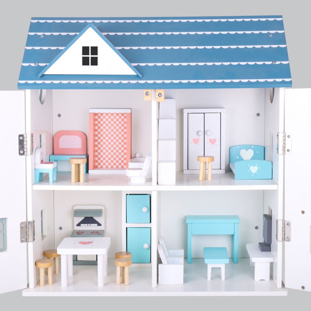Wooden Dollhouse Toy - NESTA TOYS