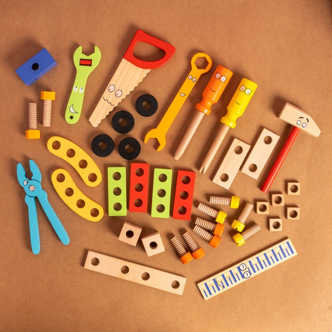 Wooden Tool Kit Without Box (39 Pcs) - NESTA TOYS