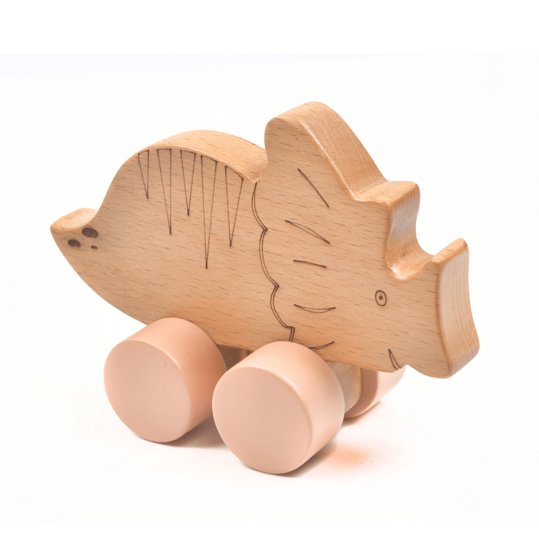Wooden Dinosaur Car Toy - NESTA TOYS