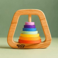 Wooden Rainbow Rattle