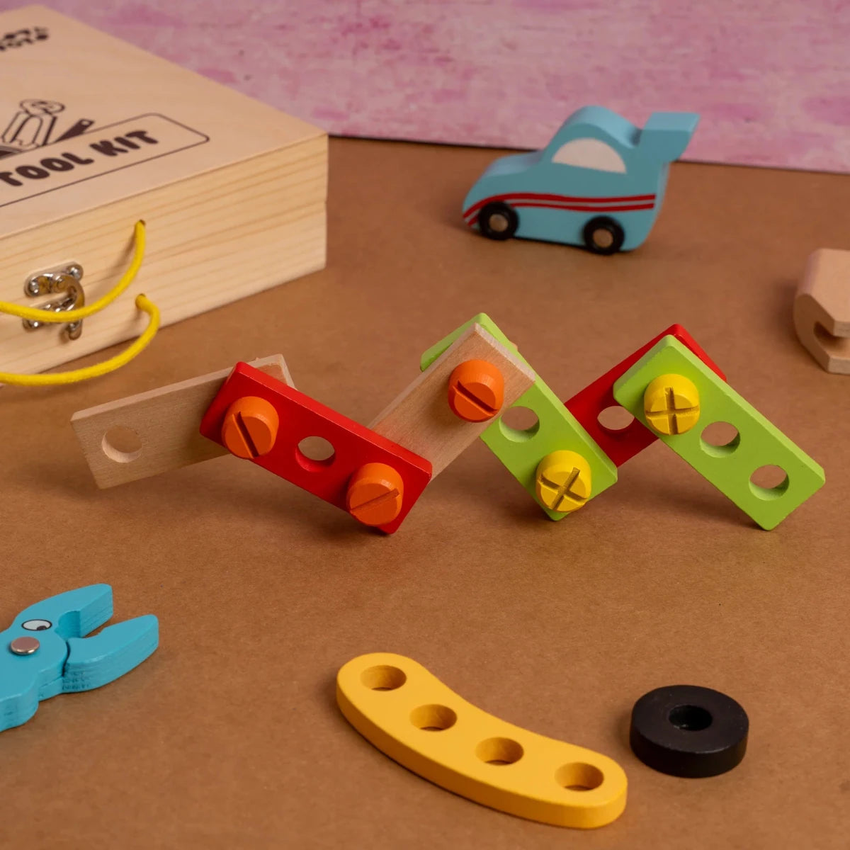 Wooden Tool Kit Without Box (39 Pcs) - NESTA TOYS