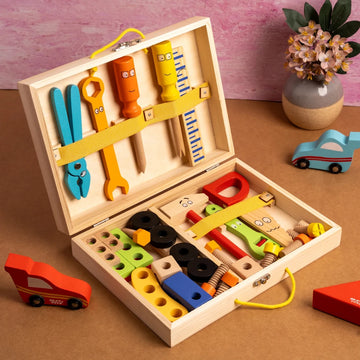 Wooden Tool Kit Toy with Tool Box (40 Pcs) - NESTA TOYS