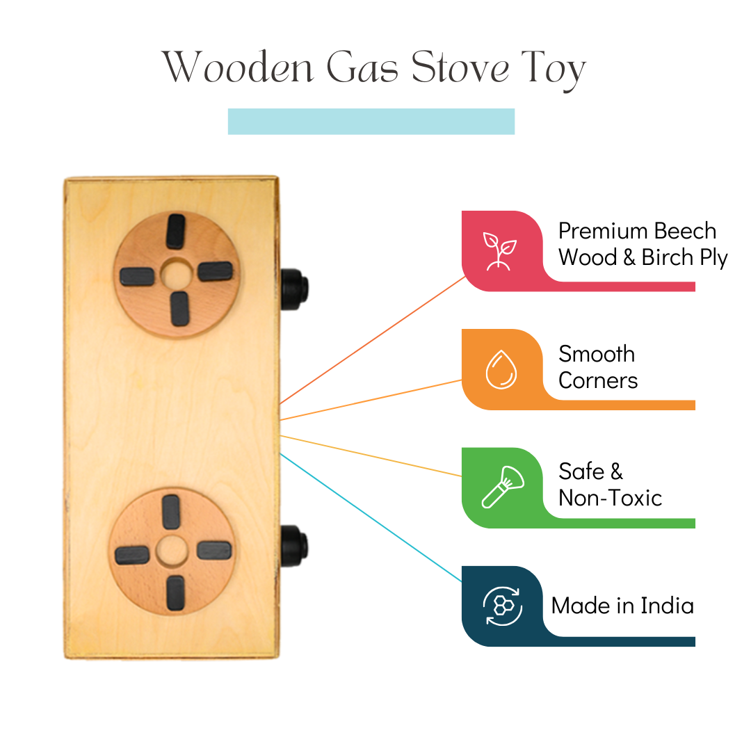 NESTA TOYS – Wooden Gas Stove Toy - nestatoys