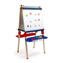 Load image into Gallery viewer, Art Easel with Adjustable Double-sided Magnetic Board, Paper Roll, Storage and Accessories
