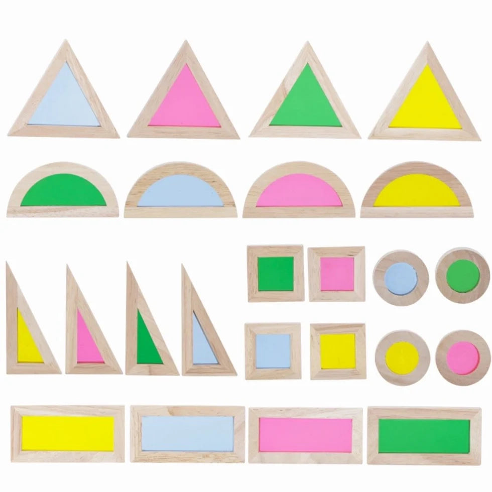 Wooden Acrylic Rainbow Building Blocks Toy (24 Pcs) - nestatoys