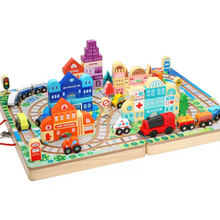 Load image into Gallery viewer, wooden building blocks, wooden train set, wooden toys, channapatna toys
