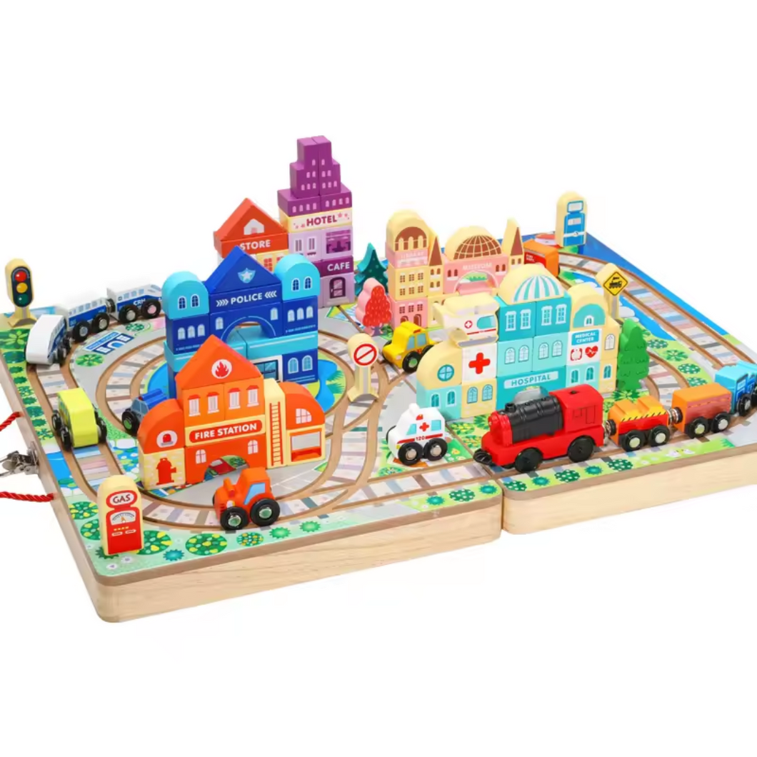 wooden building blocks, wooden train set, wooden toys, channapatna toys