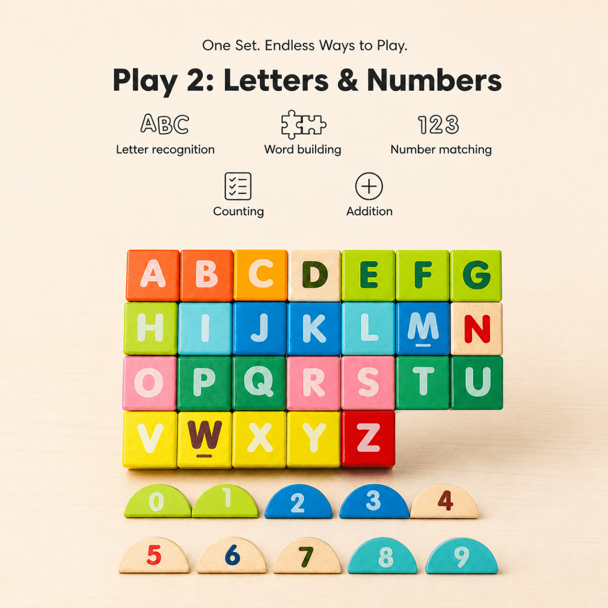 Nesta toys, 115 building blocks, wooden building blocks, montessori toys for kids, wooden blocks for babies