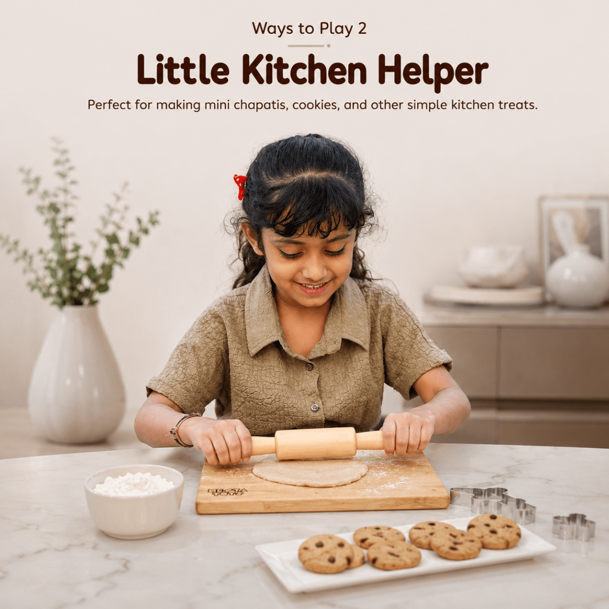 Play Dough Tool set | Rolling Pins & Knife - NESTA TOYS