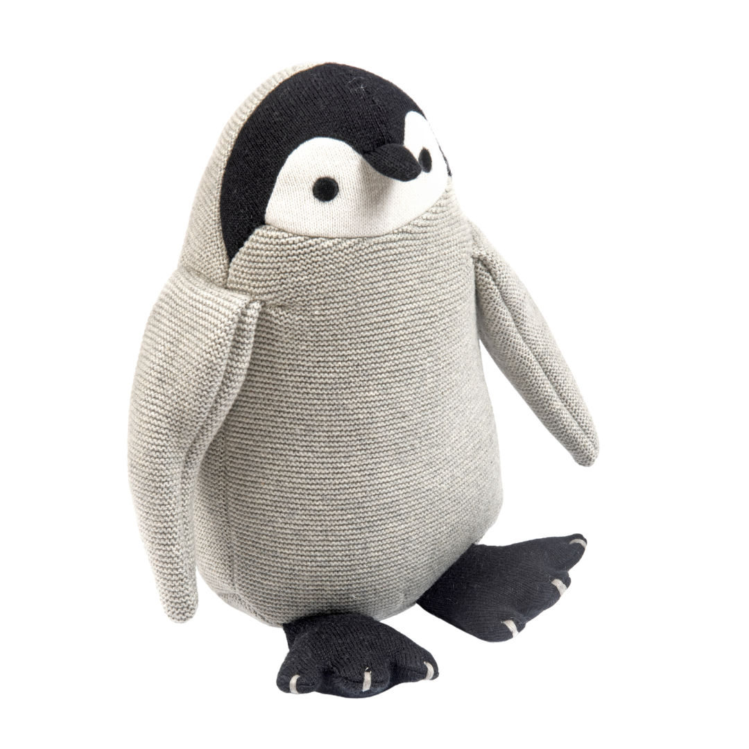 Knitted Cotton toy, Animal soft toy, Plush Toy for Kids, Penguin toy, soft toy for kids,  gift for babies, gift for kid, Penguin soft toy,