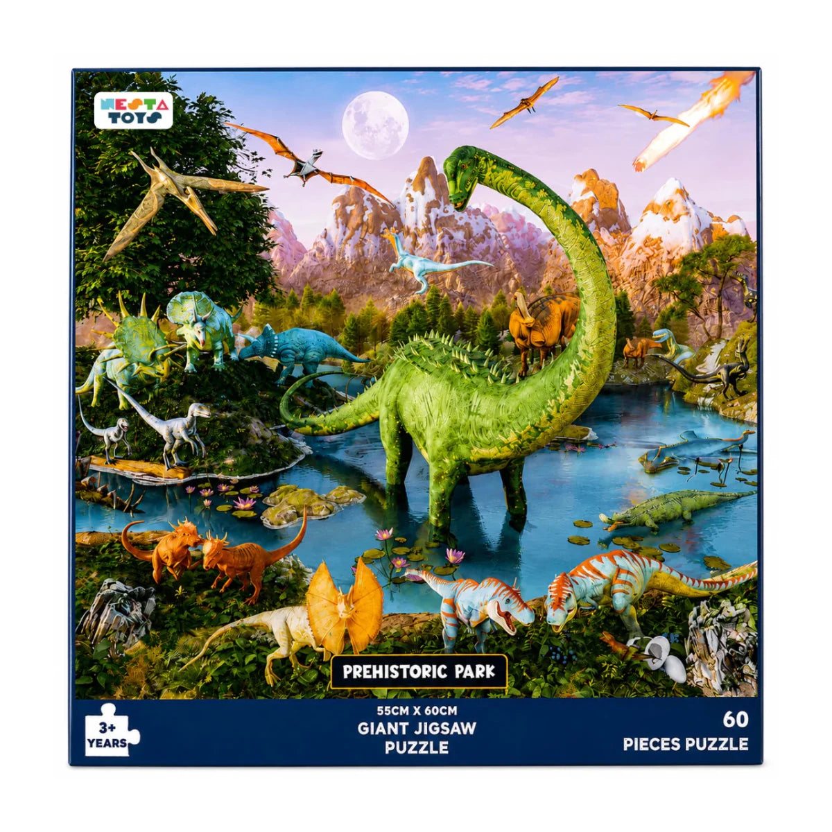 Prehistoric Park Jigsaw Puzzle for Kids (64 Pcs) - NESTA TOYS