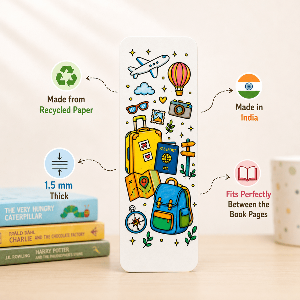 DIY Double-Sided Bookmark Kit (7 Pcs) - Art & Craft Activity for Kids - NESTA TOYS