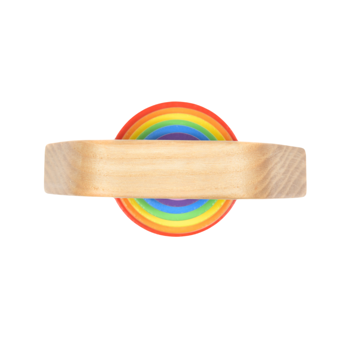 Wooden Rainbow Rattle