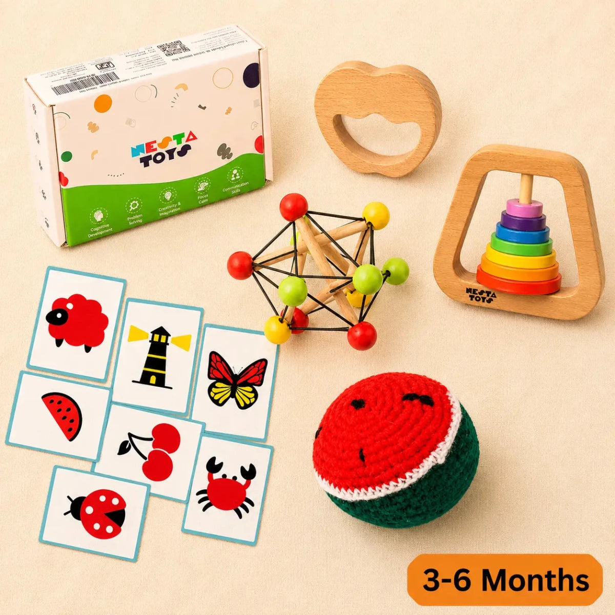 Sensory Explorer Play Kit for 3-6 Months Babies (Level 2) - NESTA TOYS