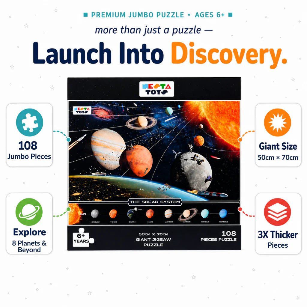 Solar System Jigsaw Puzzle (108 Jumbo Pieces) - NESTA TOYS
