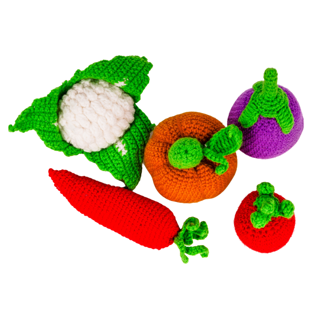 Crochet Fruits & Vegetable Toys, Play Food for Kids, baby toys, kitchen toys, crochet toys, nesta toys, montessori toys, pretend play toys, play Food, play Fruits, play vegetables