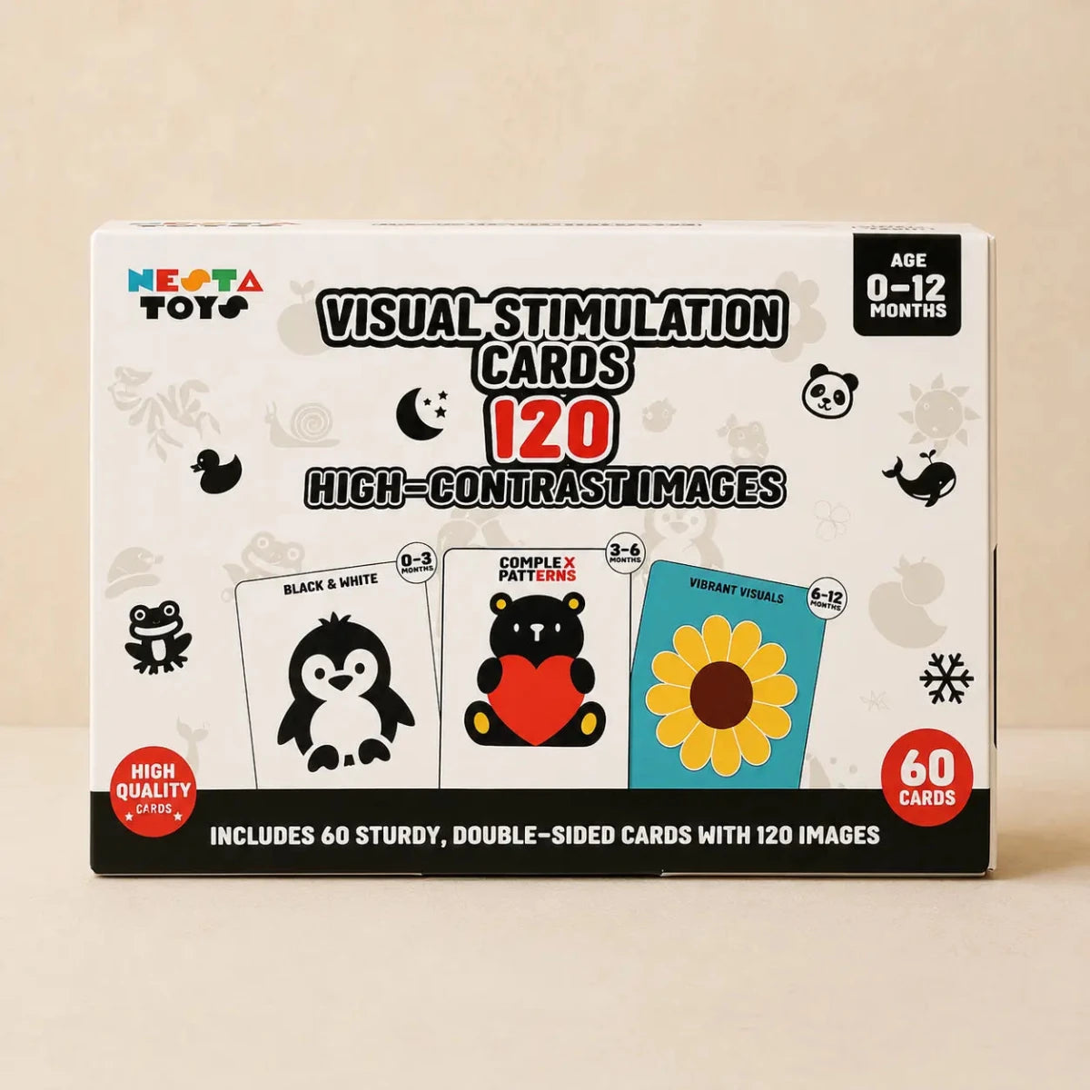 Visual Stimulation Learning Activity Card for Babies - NESTA TOYS