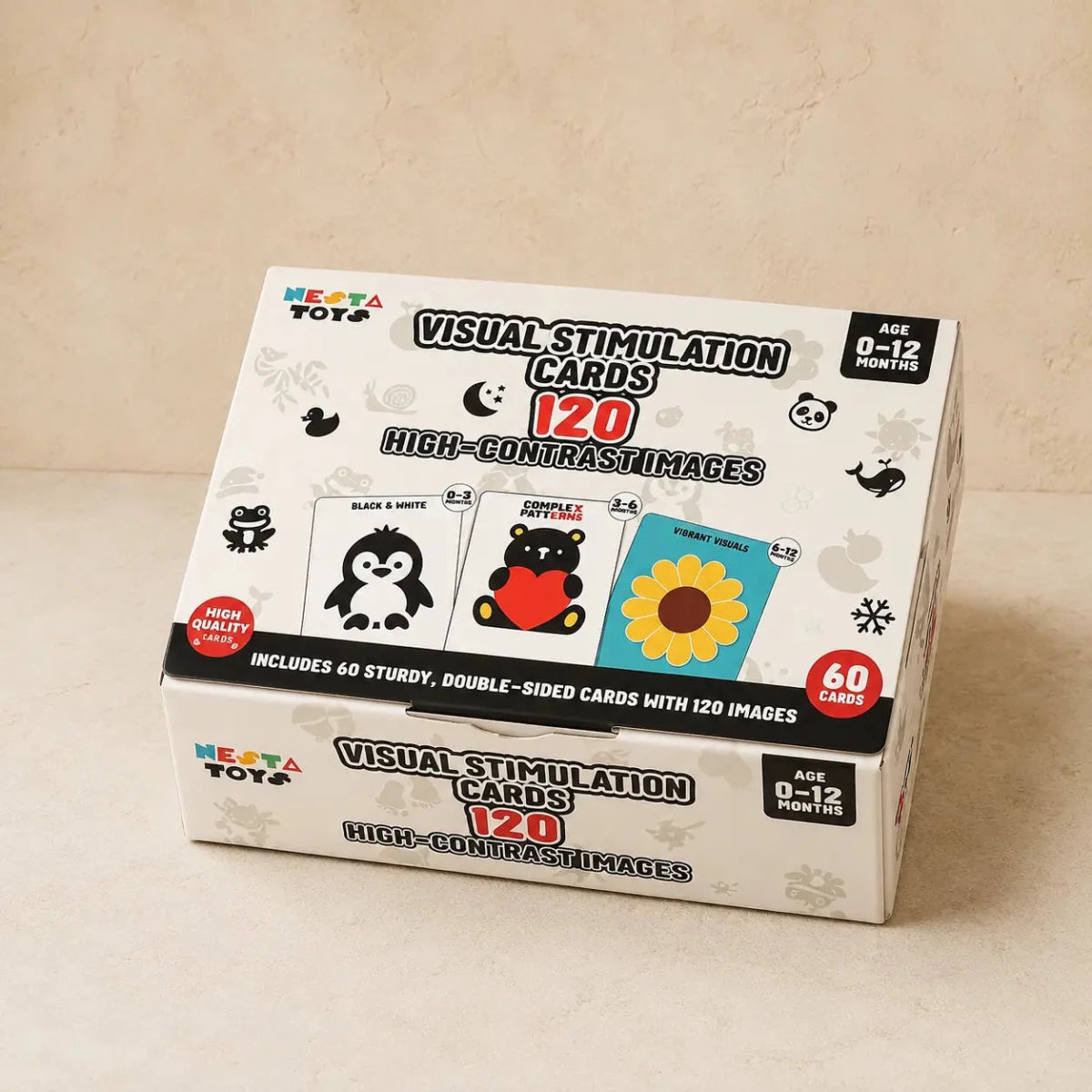 Visual Stimulation Learning Activity Card for Babies - NESTA TOYS