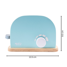 Load image into Gallery viewer, wooden bread toaster toy, kitchen toys, pretend play toys, nesta toys, cooking toys for kids, montessori toys, made in india toys, toy manufacturer
