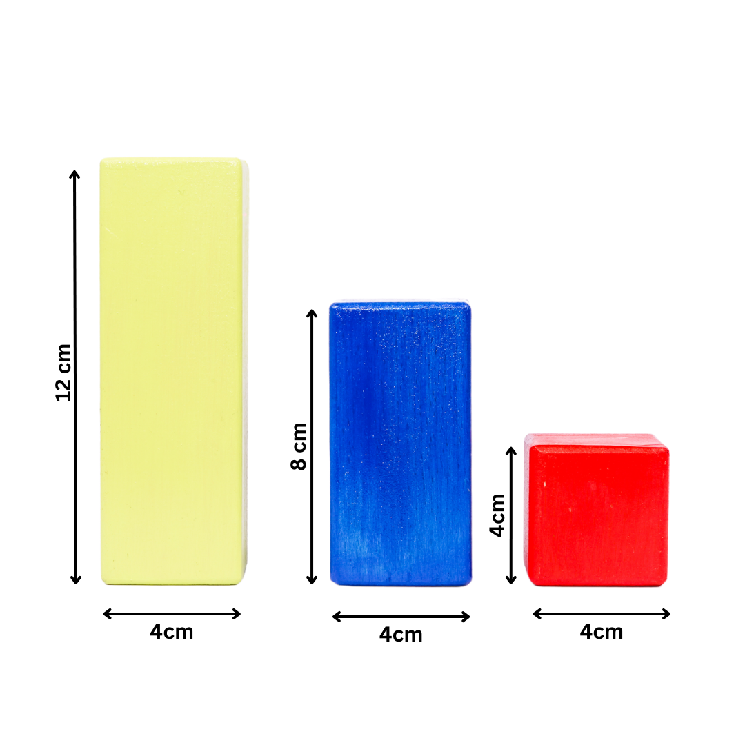 Wooden Building Blocks with Tray, Rainbow Math Rod Toy, nesta toys, building blocks