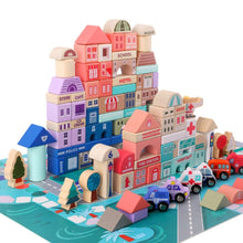 Load image into Gallery viewer, Wooden Building Blocks, Stacking Educational Toys , Nesta Toys, wooden puzzles, early learning toys, buy toys online, buy building blocks online, montessori toys, channapatna toys, nesta toys
