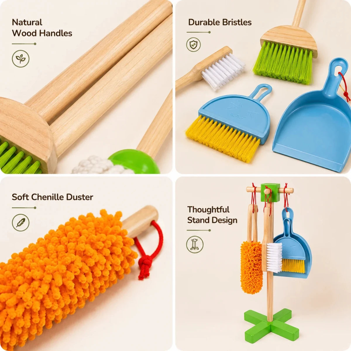 Wooden Cleaning Set Toy (7 Pcs) - NESTA TOYS