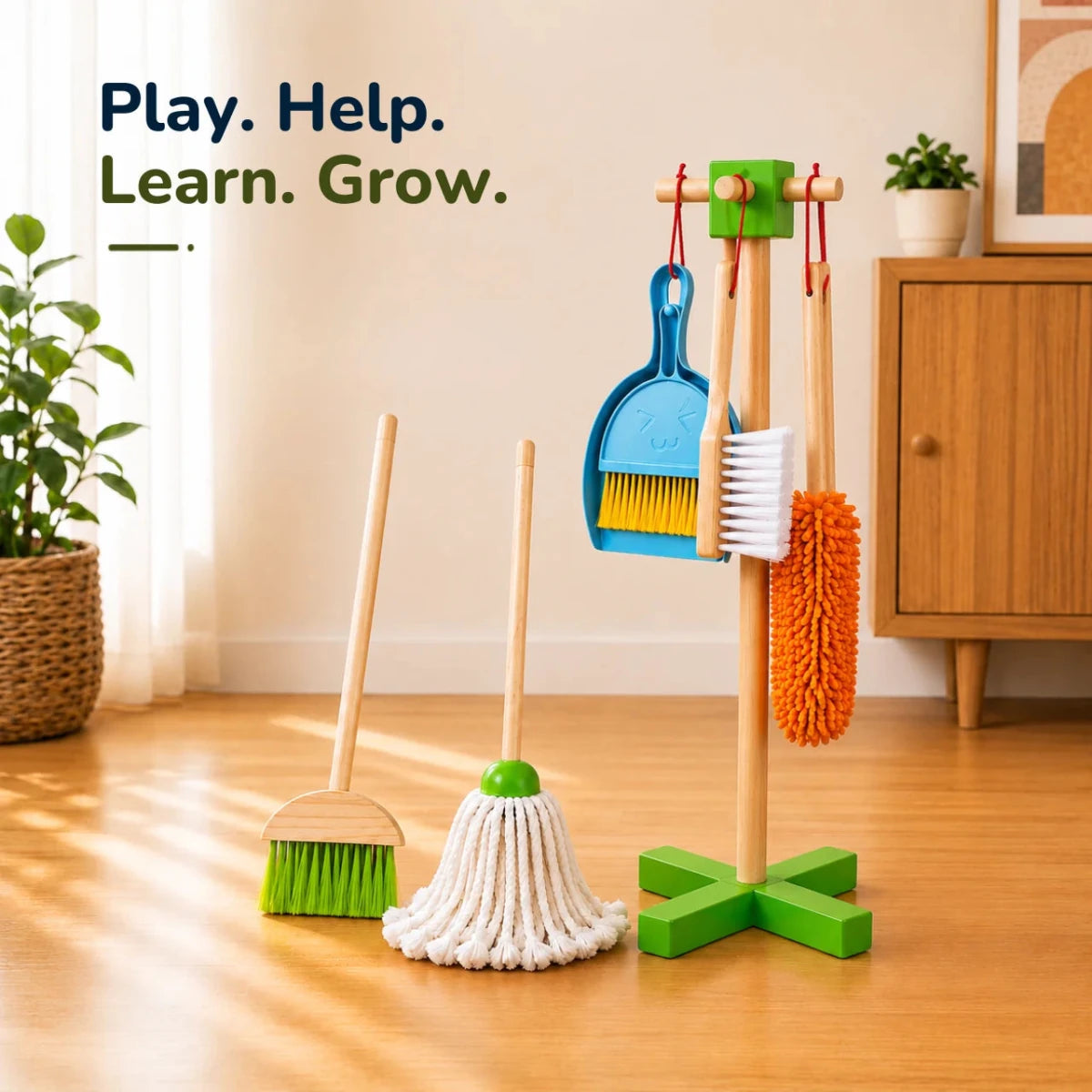 Wooden Cleaning Set Toy (7 Pcs) - NESTA TOYS
