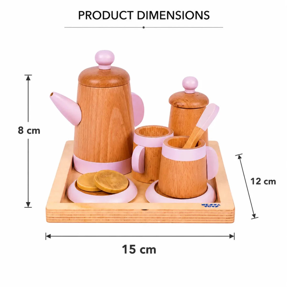 Wooden Tea Set Toy (10 Pcs) - NESTA TOYS