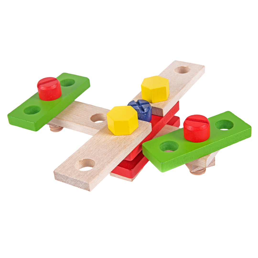 Wooden Tool Kit Set with Tool Box 34 Pcs nestatoys