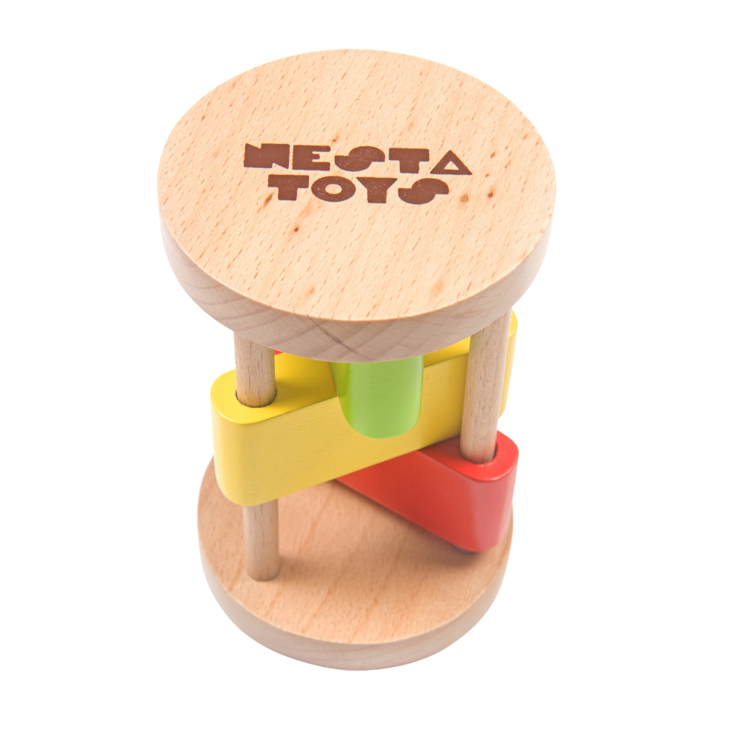 Wooden Clacker Toy, Rattle for Babies, baby teether, wooden rattle, wooden learning toy, baby toys, montessori toys, rainbow toys, nesta toys