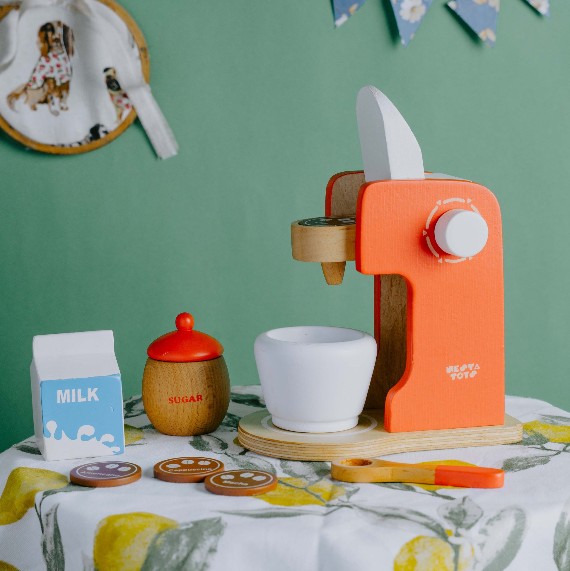Wooden Coffee Maker Toy, Pretend Play, Kitchen Toys, role play toys, buy toys online, made in india toys, nesta toys, toys for kids, gifts for kids,  toys girls, toys boys, kitchen set toy, cooking toy, play fruits, play vegetables, play food